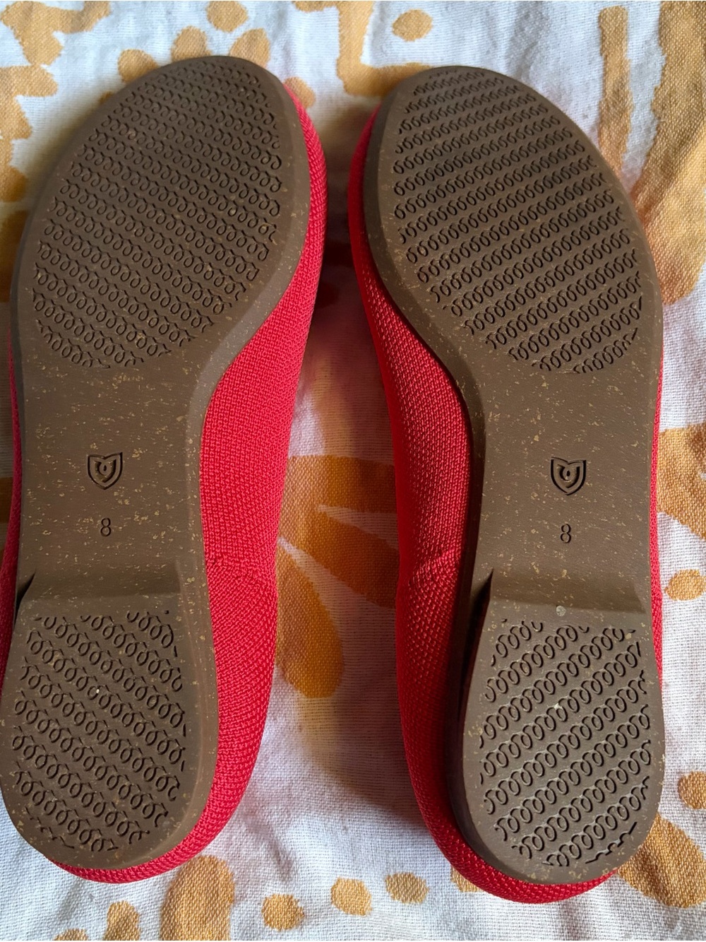Rothy's Red Knit Ballet Flats with Bow - Picture 3 of 4